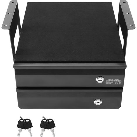 Mophorn 13" breite Schublade unter dem Schreibtisch. Versteckter Schreibtisch-Aufbewahrungs-Organizer mit 2 Ebenen, abschließbare Bleistiftschublade für die Untermontage, 14x13x10 Zoll