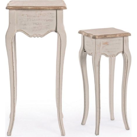 Tavolini "Clarisse" struttura in legno paulownia con pannelli in MDF per interni -Set da 3 (1/5)