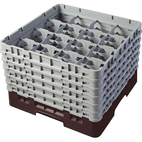 Casiers de lavage haut max 29.8 cm - 50 x 50 x 34.9 cm - Brun - Lot de 2 - Cambro