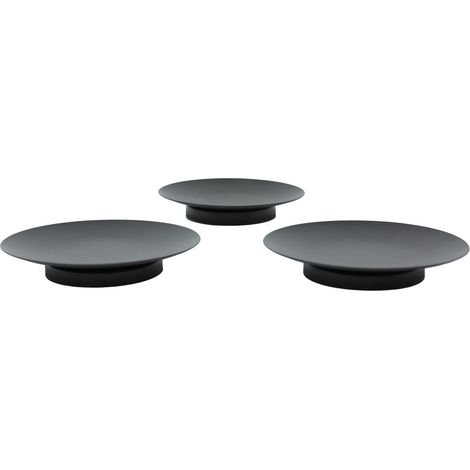 BEBUSINGOTO Stück Kerzenteller, Kerzenhalter aus Eisenmetall für Stumpenkerzen, dekorative Kerzenteller für Heimdekoration, Tisch, Hochzeit, Spa, 10,9 x 10,9 cm, 1,5 cm Höhe (1/4)