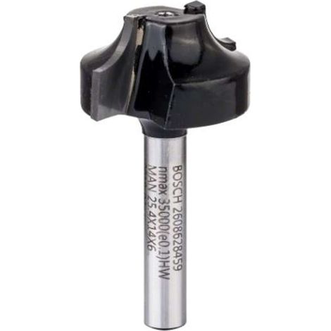 Fresa a forma di spina con profilo a ovolo, 6 mm, R1 6,3 mm, D 25,4 mm, L 14 mm, G 46 mm (1/3)