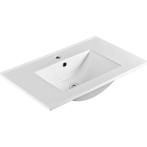 Lavabo en céramique SLIM, mobilier, 70x46cm, blanc