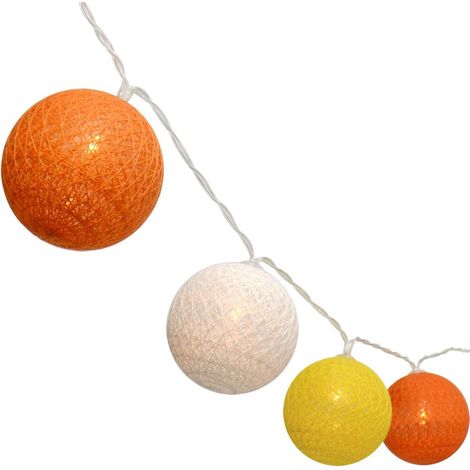 m lange Lichterkette mit 20 farbigen LEDs – batteriebetrieben, ideal für Weihnachten oder Hochzeiten – Orange