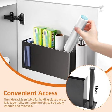 Aufbewahrungsbox für Küchenschränke,selbstklebende Wandbox,Kühlschrank-Organizer,Aufbewahrungsboxen für Küchenschränke und Badezimmer,30 cm (1/4)