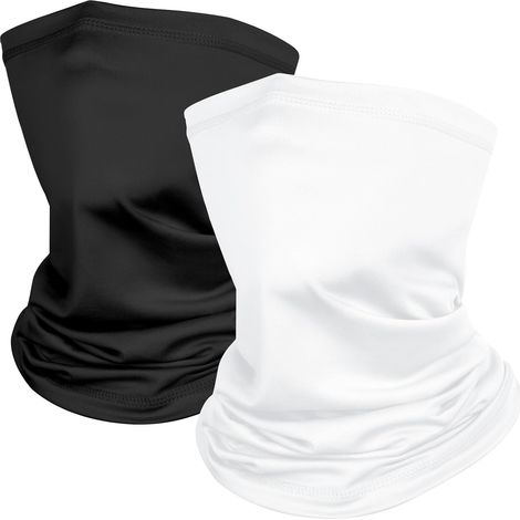 2 Pièces Cache Cou Elastique pour Homme et Femme, Tour de Cou Coupe-Vent et Respirant Snood à Séchage Rapide pour Moto, Cyclisme, Ski, Randonnée, Course à Pied (1/5)