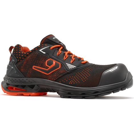 Scarpe antinfortunistiche Base Berlin B1704A S1PS ESD SC LG FO SR Vegan - 43 - Nero/Arancione (1/3)