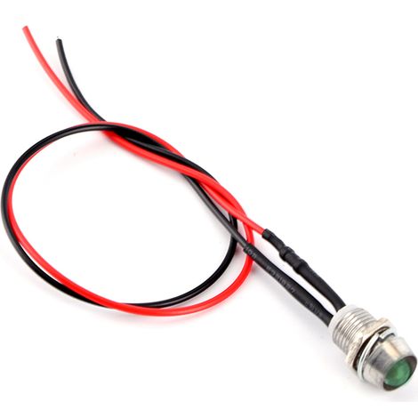 4 Stück 12V 8mm LED-Treiberpanel-Warnleuchte für Auto, Transporter, grün..