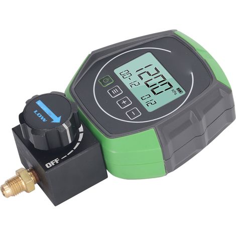 Manómetro digital para medir la presión, la temperatura y el vacío, con capacidad para 90 refrigerantes integrados. (1/5)