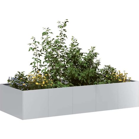vidaXL Fioriera 200x80x40 cm in Acciaio Zincato (1/6)