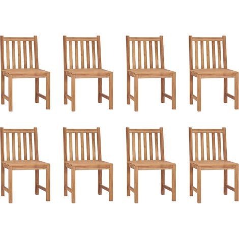 Maison Exclusive - Gartenstühle 8 Stk. mit Kissen Massivholz Teak