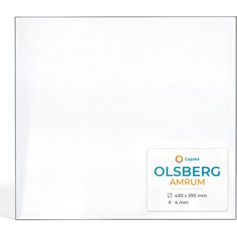 Vitre Olsberg AMRUM - Verre Rectangle pour poêle à bois - 430 x 395 mm (L1 x H1) - 4 mm (1/5)