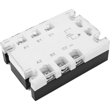Relais statique triphasé à commutation rapide et sans bruit, AC/AC SSR 90-250 VCA à 24-480 VCA TSR 10AA H (10 A) (1/5)