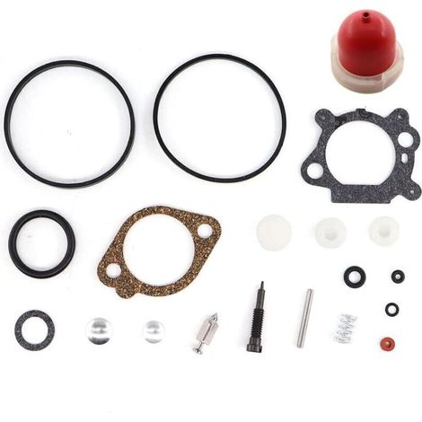 Kit de réparation de joint de carburateur pompe d'amorçage pour Briggs Stratton 398183 490937 498261 pour moteurs 3.5-4 HP MAX & Quantum et moteurs horizontaux 5HP avec 122K00 123K00
