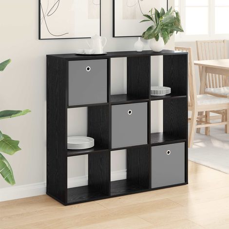 Buffet 3 tiroirs en bois d’ingénierie chêne noir 102 x 31 x 99,5 cm - PANGIVO (1/5)