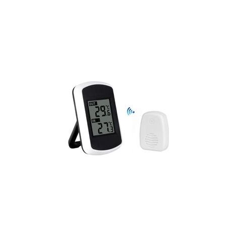 Drahtloses Innen-/Außenthermometer – Messbereich -40 bis 60 °C – Übertragungsreichweite 100 m – Genauigkeit +/- 1 °C (1/5)
