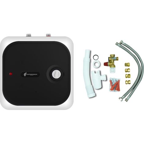 Chauffe Eau Electrique ADROS 15L Sous Evier Sannover + Kit d'Installation Complet NF (1/2)
