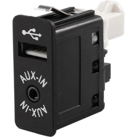Adaptateur USB auxiliaire pour voiture (prise d'entrée auxiliaire) compatible avec BMW E81, E87, E90, F10, F12, E70, X4, X5 et X6. (1/5)