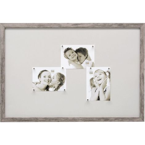 Cadre Photo Panneau Magnétique 10 Aimants Gris/Beige 40 x 60 cm (1/5)