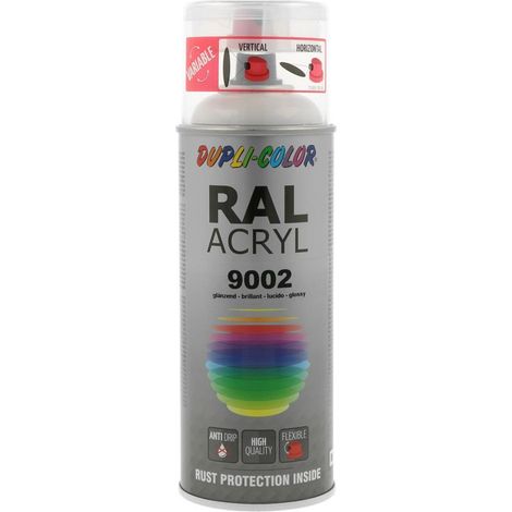 Peinture Acrylique Ral9002 Blanc Gris Brillant 400 Ml Dupli Color