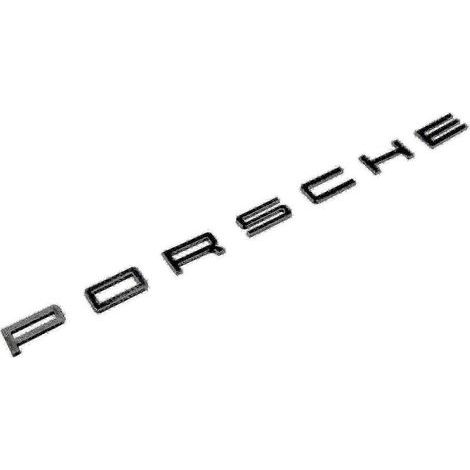 Kaelt - Emblème/Monogramme arrière « Porsche » noir brillant (avec adhésif) pour véhicules Porsche (911 Carrera, Cayenne, Turbo, GT3)