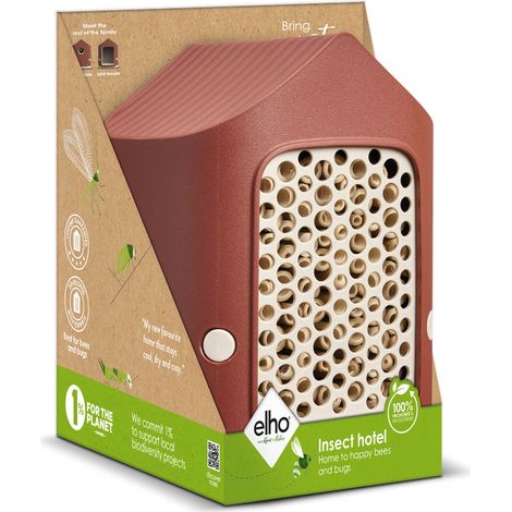 Elho Cosy Insect Hotel 18 Rosso toscano  Varie forme (1/2)