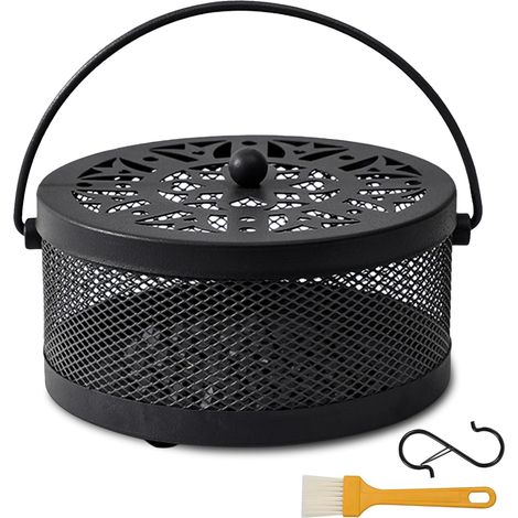 Porte-spirale anti-moustique en métal - Pour extérieur, piscine, terrasse, camping - Noir (1/5)