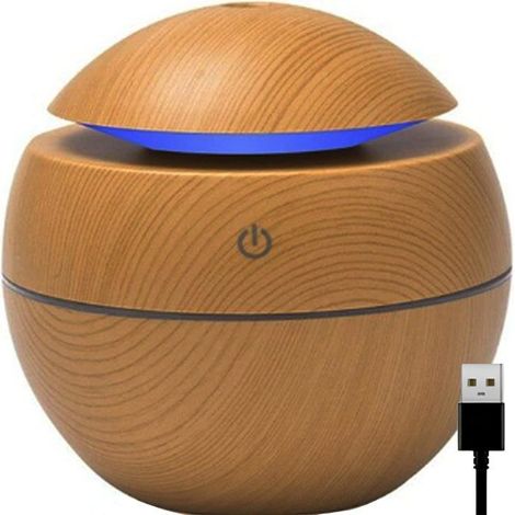 Diffuseur d'arôme ultrasonique avec éclairage LED coloré, humidificateur, Chambre à Coucher, diffuseur d'huiles essentielles (1/5)