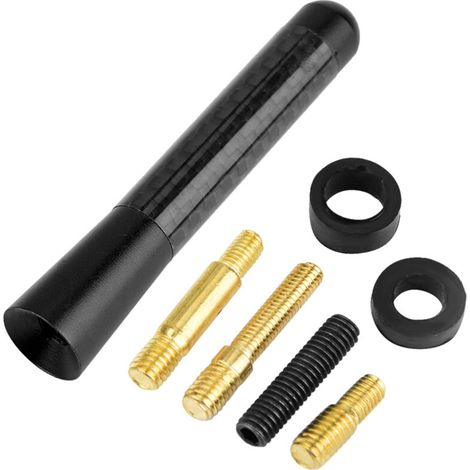 3" kurze Carbonfaser-Schraubantenne für universelle Fahrzeugmodifikationen (Schwarz) (1/5)