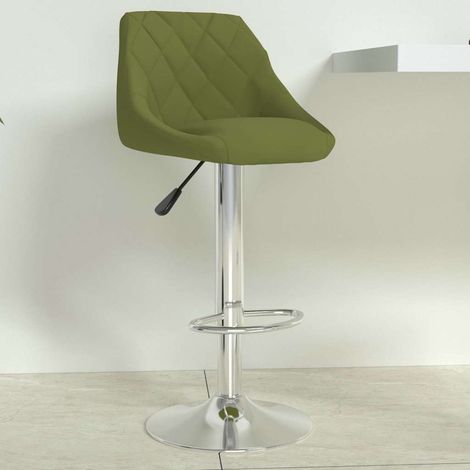 vidaXL Tabouret de bar Vert clair Velours (1/5)