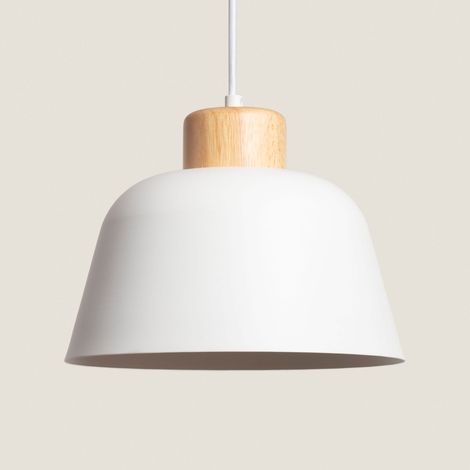 Suspension Métal et Bois Wawak Blanc (1/5)