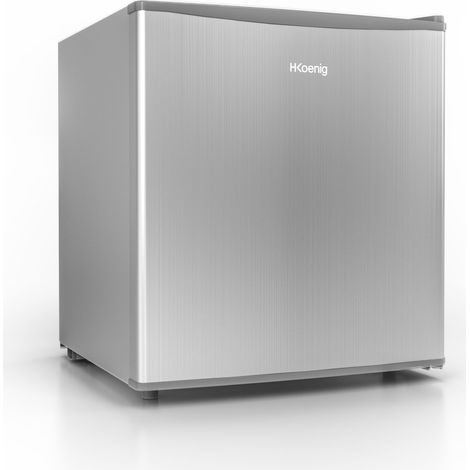HKoenig Frigorífico estático 45L FGX490 de colocación libre, color blanco, clase energética A+, pequeño tamaño compacto 51 cm, silencioso, cubitos de hielo 4L, termostato ajustable, puerta reversible (1/4)