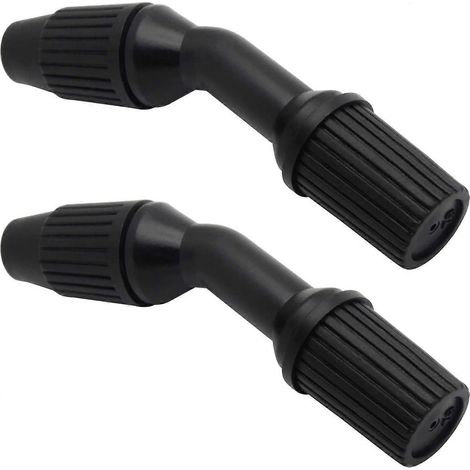 2 Pack Durable Conical Spray Nozzles for Watering and Cleaning (Adjustable Black Nozzle) (1/5)