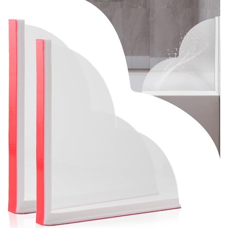 Lot de 2 23 x 23 cm Grands protecteurs Anti éclaboussures pour Douche à l'italienne, Accessoires de Douche imperméables pour Garder l'eau dans la Douche de (1/5)