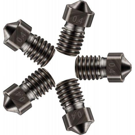 5 Stück 3D-Druckerzubehör E3D V6 Hartstahldüse, E3D V6 Hartstahldüse 0,4 mm