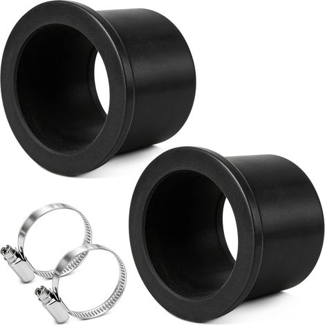 Raccord Réducteur pour Tuyau de Piscine 38 mm vers 32 mm, Lot de 2 Adaptateurs en Caoutchouc avec Colliers de Serrage, pour Pompe, Filtre à Sable, Chauffage Solaire et Circuit d’Eau pour Piscines (1/5)