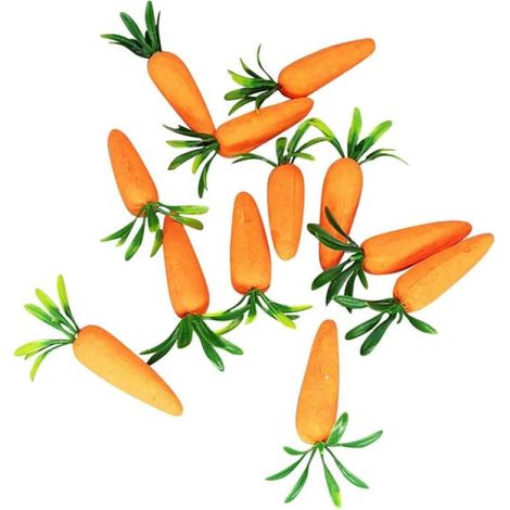 pseurrlt Lot de 12 décorations de Pâques printemps-été lapin, œufs et carottes pour la maison, la chambre, l'intérieur (1/5)