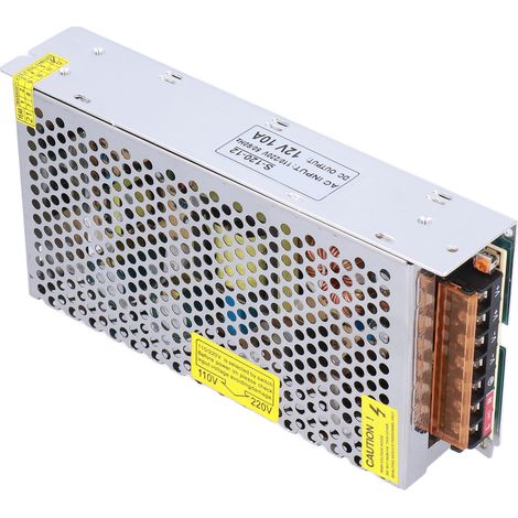 S-120-12 Schaltnetzteil, 12V 10A 120W Transformator, 110V/220V Eingang, 12V DC Ausgang für LED-Streifen, CCTV-Kamera, Innenbereich. (1/5)