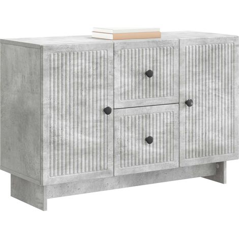 Maison La Vie - Buffet Salon Moderne - Meuble de rangement - Gris béton 89 x 34,5 x 60 cm Bois d'ingénierie bu4583