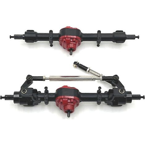 Vorder- und Hinterachse für MNMODEL 1/12 MN82 LC79 MN78 ferngesteuerte Autos, schwarz (1/5)