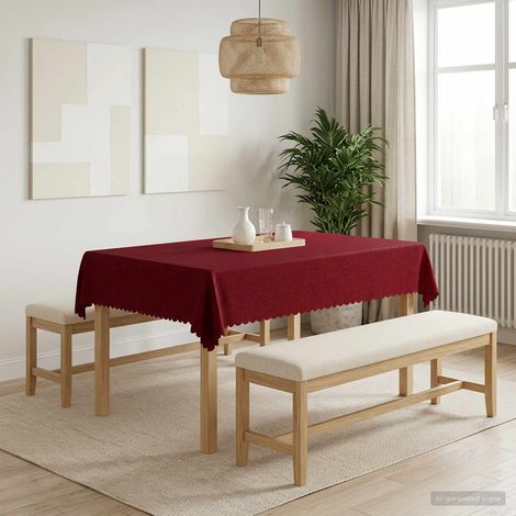 vidaXL Tela para Mesa Rectangular Rojo vino 140 x 180 cm (1/3)