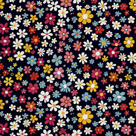 Tela Oxford para decoración de exteriores - Motivo de flores I DX5357 (1/5)