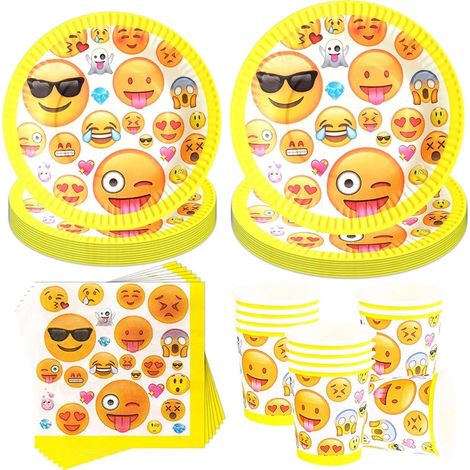 Kit Vaisselle Anniversaire,Party Set, assiettes, serviettes et gobelets, décoration de table, décoration d'anniversaire,Assiette Carton Papier Tasses Serviettesr Nappe pour Fête de Noël (1/5)