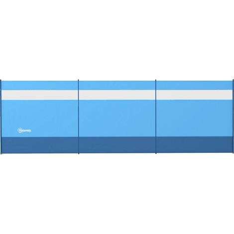 Refugio contra el viento, 440 cm de largo x 140 cm de alto, postes de acero, apto para 5-8 personas, tejido resistente a los rayos UV, bolsa de transporte incluida. (1/5)