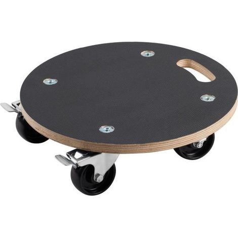 Meister – Chariot de transport 200 kg – Dimensions 380 mm x 110 mm – 4 roulettes pivotantes – Matériau polyamide pour usage intensif (1/10)