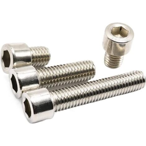 10 vis M5 6 mm/8 mm/10 mm/12 mm/14 mm/16 mm/20 mm/25 mm/30 mm en acier inoxydable, à six pans (1/2)