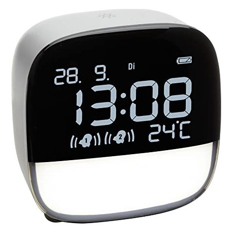 Sveglia da tavolo TFA Dostmann 60.2034.02 Quartz Bianca con Allarme Dual (1/4)