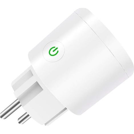 Intelligente Steckdose, 16A WLAN-Steckdosenleiste, kompatibel mit Alexa und Google Home, WLAN-Steckdose mit App-Fernsteuerung und Timerfunktion, kein Hub erforderlich (nur 2,4 GHz) (1/5)