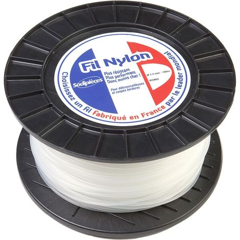 Fil débroussailleuse Rond 2,4 mm x 180 m Fil Nylon