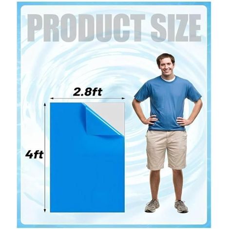 Rustine réparation piscine 122x85 cm – PVC autocollant – Patch liner – Pour réparation déchirure (1/5)