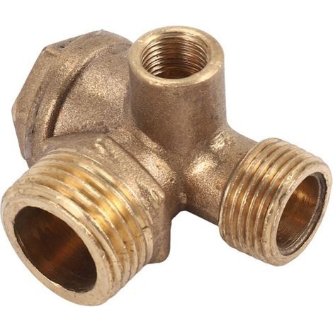 1 Clapet Anti-Retour de Compresseur D'Air à Trois Voies Connexion Directe, Orifice Vanne: 20Mm 16Mm 10Mm (1/4)